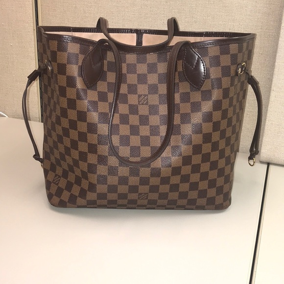 Louis Vuitton Handbags - LV Neverfull Mm Brown Damier Ebene Canvas Tote